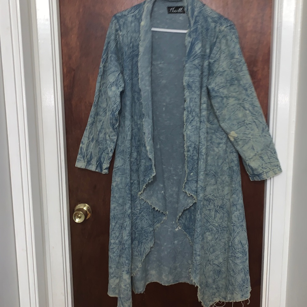 Denim Distressed open jacket 🧥 - Picture 7 of 8